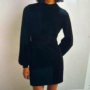 Boden Blouson Black Jersey Mini Dress 4R